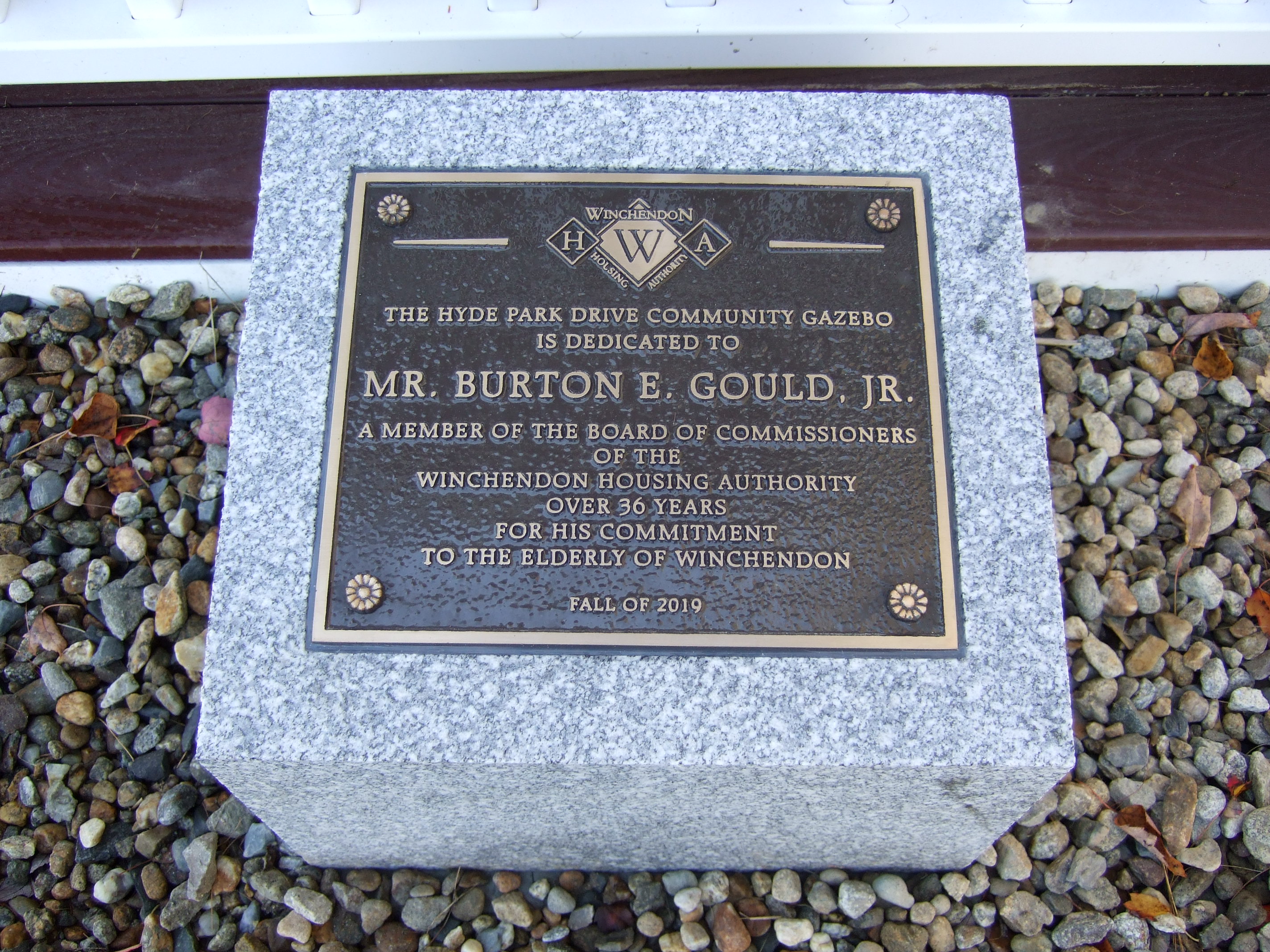 Gazebo Plaque